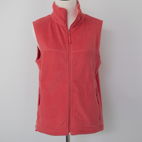Cabela’s coral color soft fleece vest - Picture 2 of 16